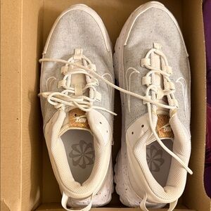 Nike Light Gray and White Athletic Shoes: men and women!